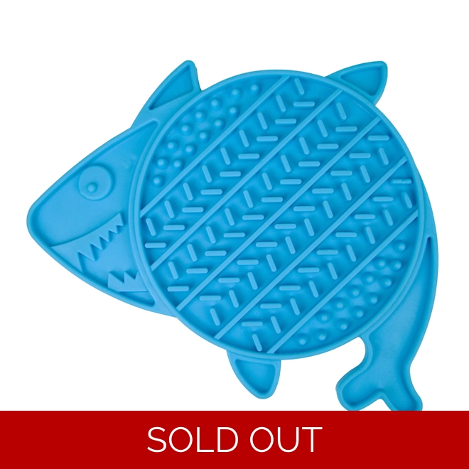product Image for Ancol Orva Lick Shark Lick Mat Blue - 18 Cm